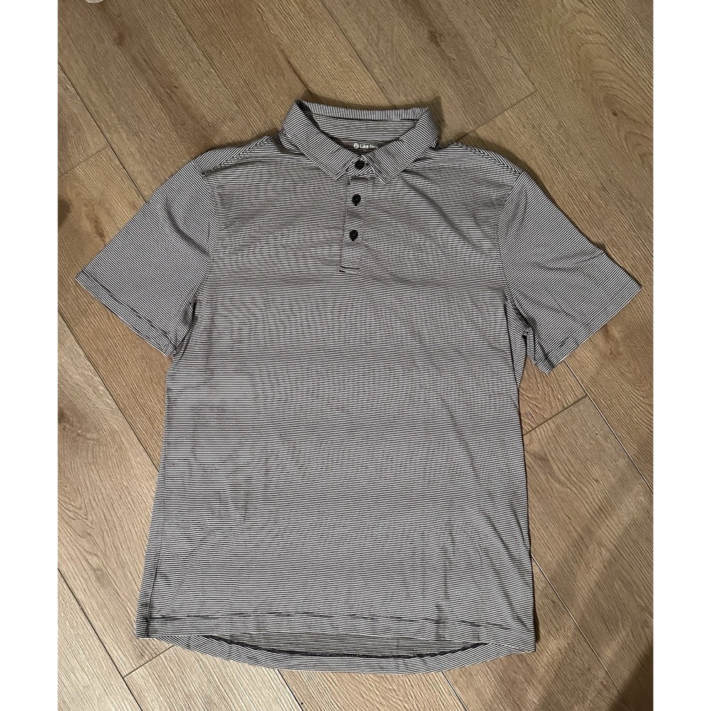 Lululemon Polo Shirt Mens Small Gray  Golf Comfort Stretch Evolution M3CY6S